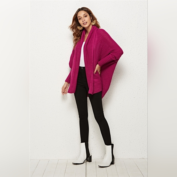 Angel Wings Open Front Batwing Sleeve Cardigan - Picture 4 of 5